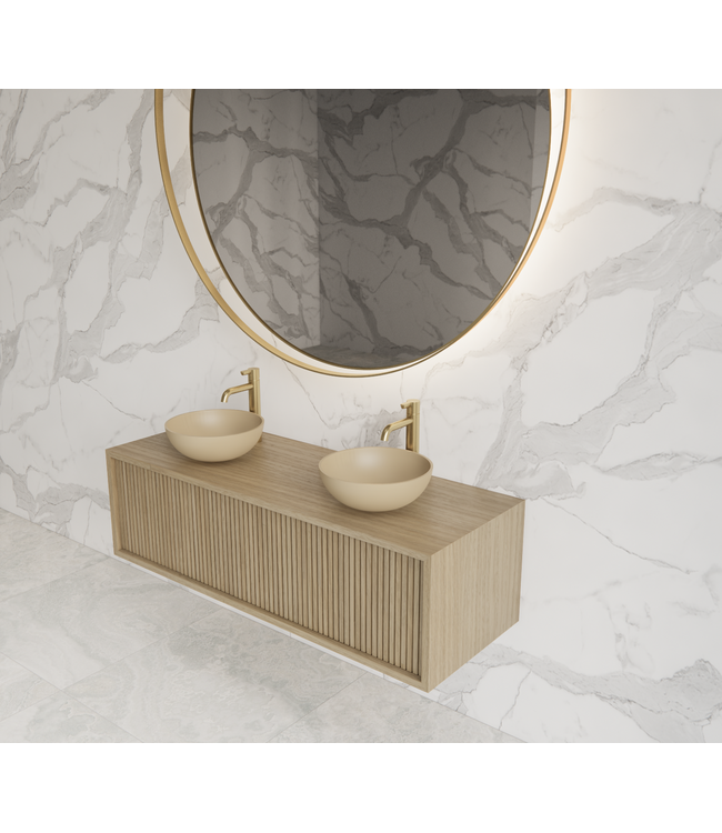 GLISS DESIGN Wastafelmeubel 120cm Corn Silk⎢Gliss Heronimus⎢1 of 2 softclose lades