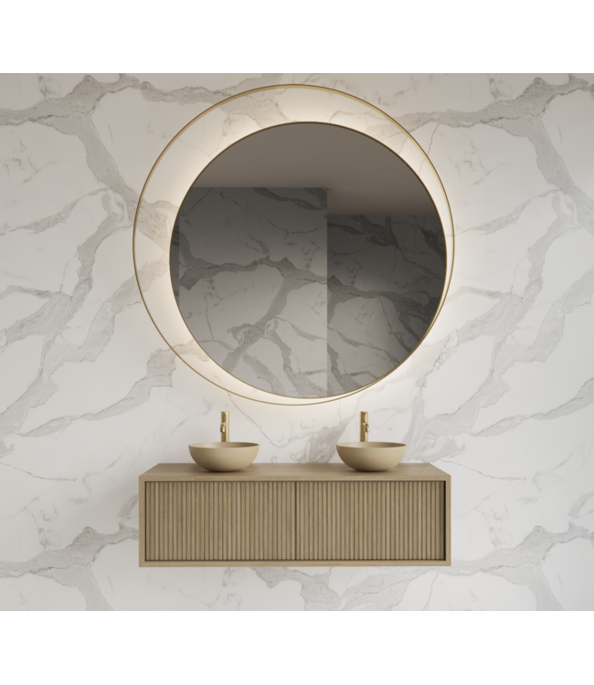 GLISS DESIGN Wastafelmeubel 120cm Corn Silk⎢Gliss Heronimus⎢1 of 2 softclose lades