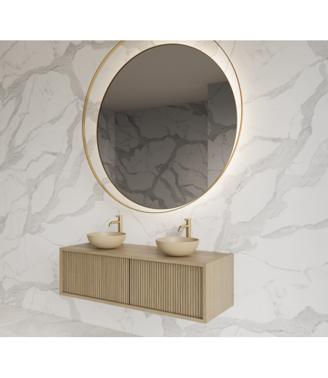 GLISS DESIGN Wastafelmeubel 120cm Corn Silk⎢Gliss Heronimus⎢1 of 2 softclose lades