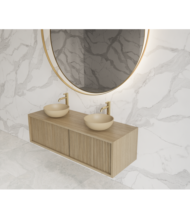 GLISS DESIGN Wastafelmeubel 120cm Corn Silk⎢Gliss Heronimus⎢1 of 2 softclose lades