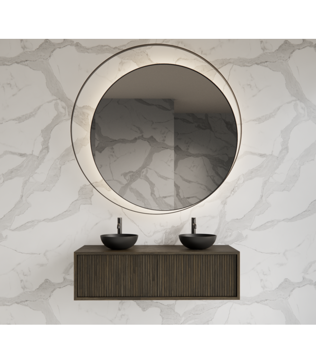 GLISS DESIGN Wastafelmeubel 120cm Charcoal⎢Gliss Heronimus⎢1 of 2 softclose lades