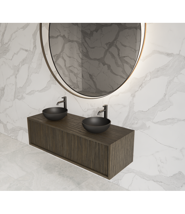 GLISS DESIGN Wastafelmeubel 120cm Charcoal⎢Gliss Heronimus⎢1 of 2 softclose lades