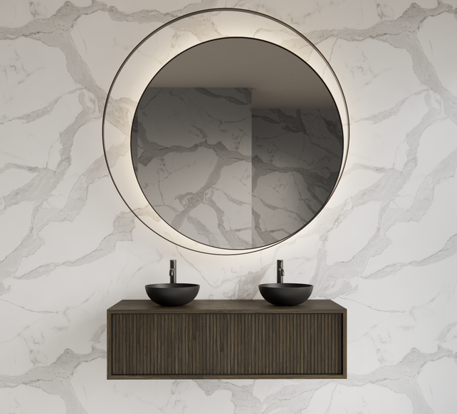 Wastafelmeubel 120cm Charcoal⎢Gliss Heronimus⎢1 of 2 softclose lades Wastafelmeubel 120cm Charcoal⎢Gliss Heronimus⎢1 of 2 softclose lades