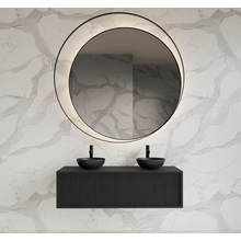 Wastafelmeubel 120cm Black Veneer⎢Gliss Heronimus⎢1 of 2 softclose lades