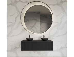 Wastafelmeubel 120cm Black Veneer⎢Gliss Heronimus⎢1 of 2 softclose lades