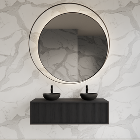 Wastafelmeubel 120cm Black Veneer⎢Gliss Heronimus⎢1 of 2 softclose lades