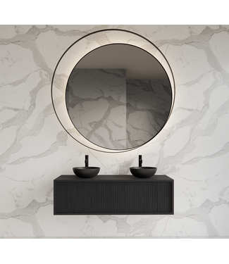 GLISS DESIGN Wastafelmeubel 120cm Black Veneer⎢Gliss Heronimus⎢1 of 2 softclose lades