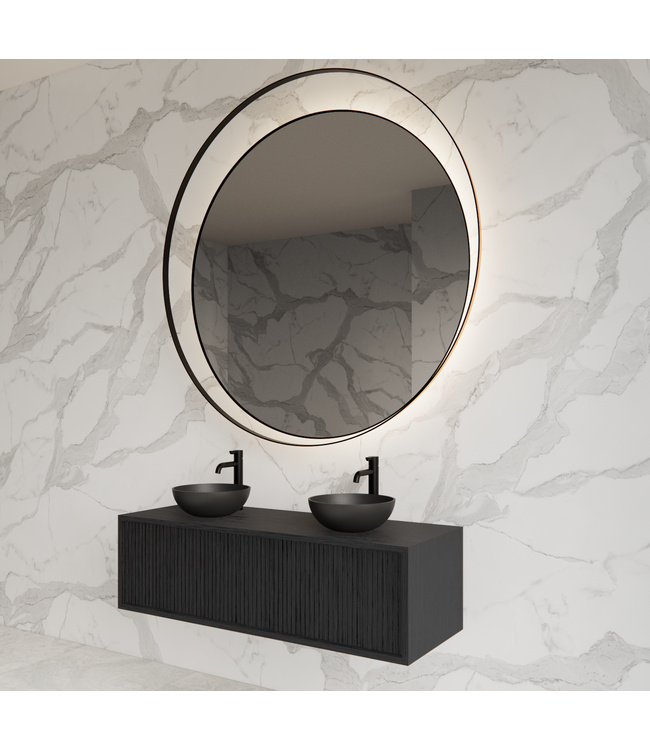 Wastafelmeubel 120cm Black Veneer⎢Gliss Heronimus⎢1 of 2 softclose lades