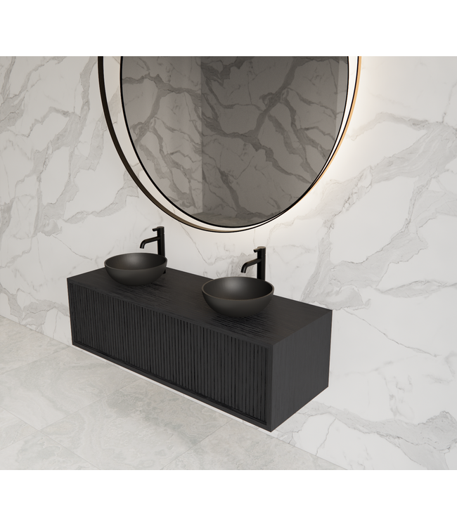 Wastafelmeubel 120cm Black Veneer⎢Gliss Heronimus⎢1 of 2 softclose lades