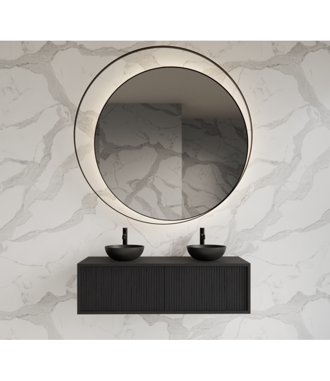 Wastafelmeubel 120cm Black Veneer⎢Gliss Heronimus⎢1 of 2 softclose lades