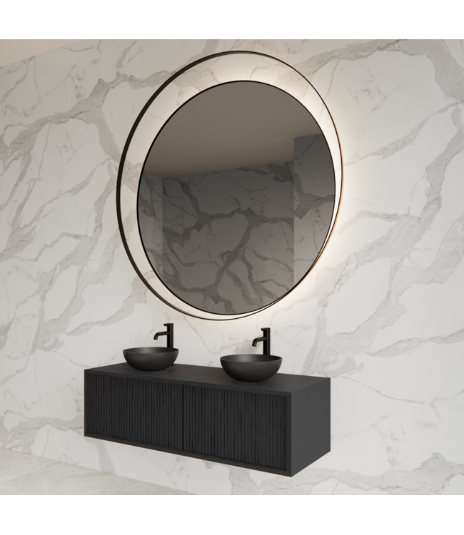 Wastafelmeubel 120cm Black Veneer⎢Gliss Heronimus⎢1 of 2 softclose lades