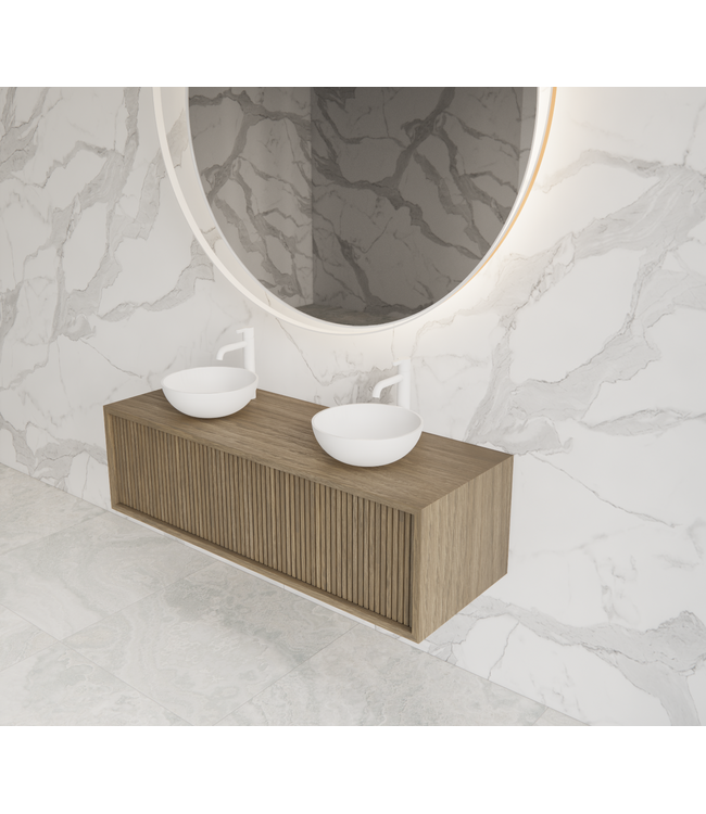 GLISS DESIGN Wastafelmeubel 120cm Ash Gray⎢Gliss Heronimus⎢1 of 2 softclose lades