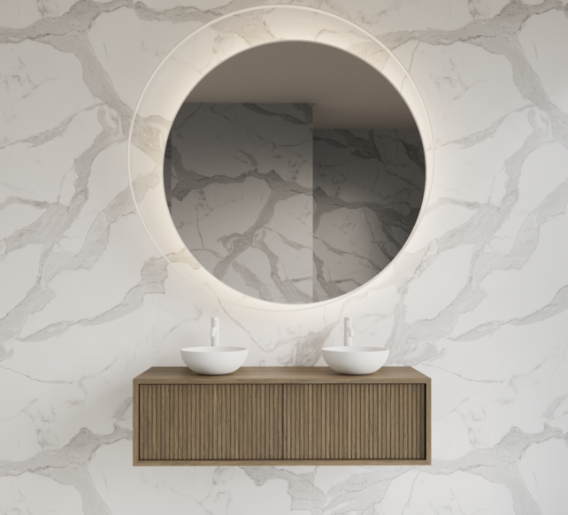 Wastafelmeubel 120cm Ash Gray⎢Gliss Heronimus⎢1 of 2 softclose lades Wastafelmeubel 120cm Ash Gray⎢Gliss Heronimus⎢1 of 2 softclose lades