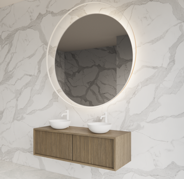 Wastafelmeubel 120cm Ash Gray⎢Gliss Heronimus⎢1 of 2 softclose lades Wastafelmeubel 120cm Ash Gray⎢Gliss Heronimus⎢1 of 2 softclose lades