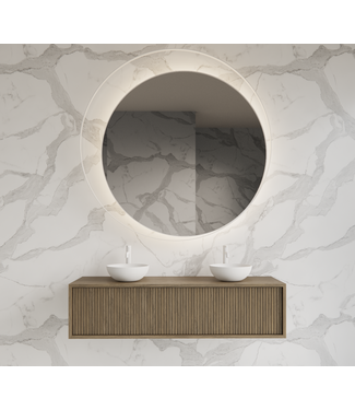 GLISS DESIGN Wastafelmeubel 140cm Ash Gray⎢Gliss Heronimus⎢1 of 2 softclose lades