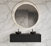 Wastafelmeubel 140cm Black Veneer⎢Gliss Heronimus⎢1 of 2 softclose lades