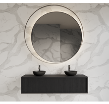 Wastafelmeubel 140cm Black Veneer⎢Gliss Heronimus⎢1 of 2 softclose lades