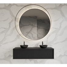 Wastafelmeubel 140cm Black Veneer⎢Gliss Heronimus⎢1 of 2 softclose lades