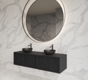 Wastafelmeubel 140cm Black Veneer⎢Gliss Heronimus⎢1 of 2 softclose lades