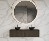 Wastafelmeubel 140cm Charcoal⎢Gliss Heronimus⎢1 of 2 softclose lades Wastafelmeubel 140cm Charcoal⎢Gliss Heronimus⎢1 of 2 softclose lades