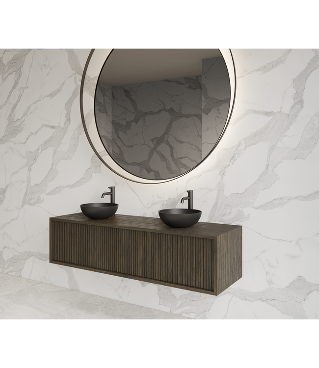 Wastafelmeubel 140cm Charcoal⎢Gliss Heronimus⎢1 of 2 softclose lades