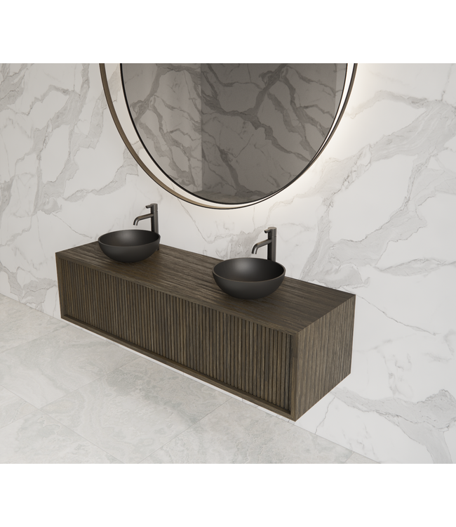 Wastafelmeubel 140cm Charcoal⎢Gliss Heronimus⎢1 of 2 softclose lades