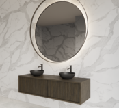 Wastafelmeubel 140cm Charcoal⎢Gliss Heronimus⎢1 of 2 softclose lades Wastafelmeubel 140cm Charcoal⎢Gliss Heronimus⎢1 of 2 softclose lades