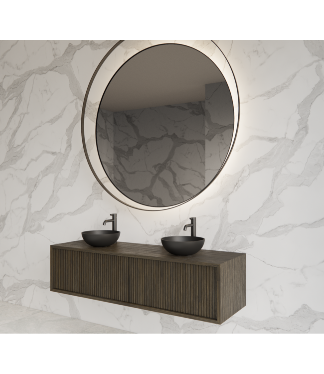 Wastafelmeubel 140cm Charcoal⎢Gliss Heronimus⎢1 of 2 softclose lades