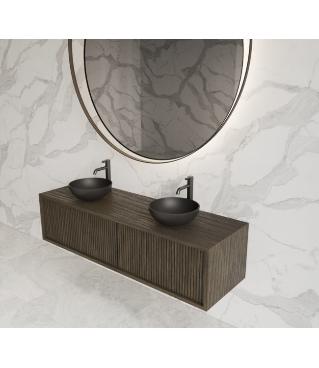 Wastafelmeubel 140cm Charcoal⎢Gliss Heronimus⎢1 of 2 softclose lades