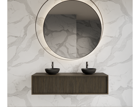 Wastafelmeubel 140cm Charcoal⎢Gliss Heronimus⎢1 of 2 softclose lades