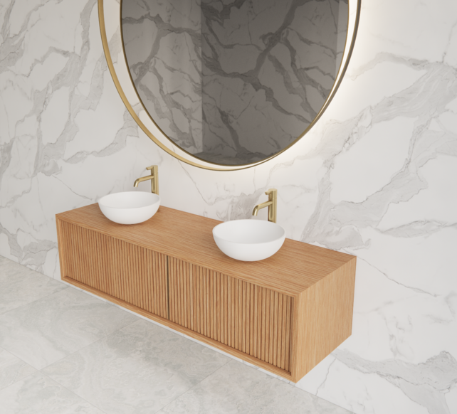 Wastafelmeubel 140cm Pure⎢Gliss Heronimus⎢1 of 2 softclose lades