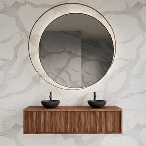 Wastafelmeubel 140cm Walnut⎢Gliss Heronimus⎢1 of 2 softclose lades