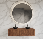 Wastafelmeubel 160cm Walnut⎢Gliss Heronimus⎢2 softclose lades