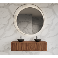 Wastafelmeubel 160cm Walnut⎢Gliss Heronimus⎢2 softclose lades