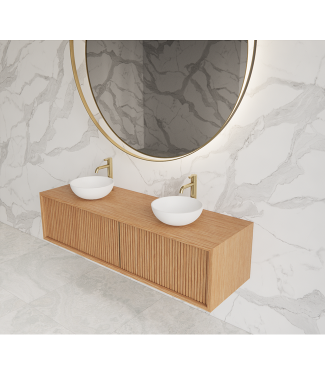 GLISS DESIGN Wastafelmeubel 160cm Pure⎢Gliss Heronimus⎢2 softclose lades