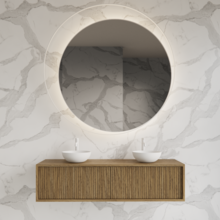 Wastafelmeubel 160cm Castle Brown⎢Gliss Heronimus⎢2 softclose lades