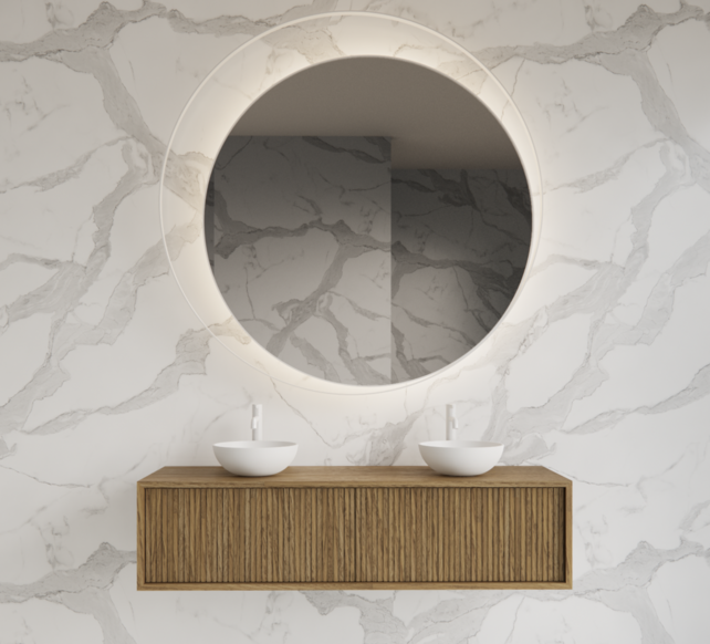 Wastafelmeubel 160cm Castle Brown⎢Gliss Heronimus⎢2 softclose lades