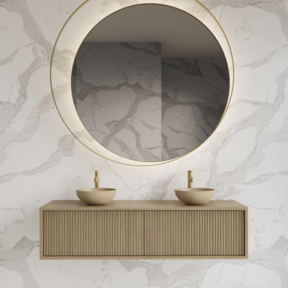 Wastafelmeubel 160cm Corn Silk⎢Gliss Heronimus⎢2 softclose lades