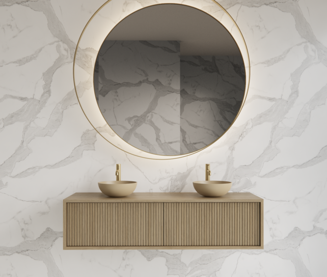 Wastafelmeubel 160cm Corn Silk⎢Gliss Heronimus⎢2 softclose lades