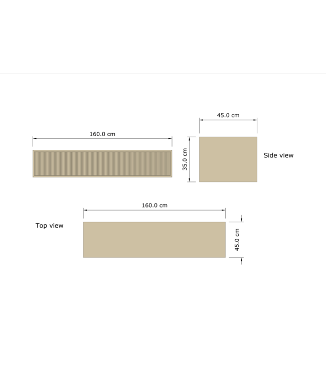 GLISS DESIGN Wastafelmeubel 160cm Black Veneer⎢Gliss Heronimus⎢2 softclose lades