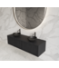 GLISS DESIGN Wastafelmeubel 160cm Black Veneer⎢Gliss Heronimus⎢2 softclose lades