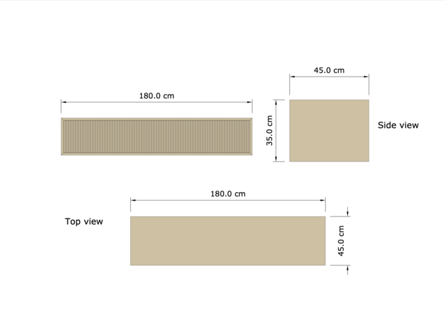 Wastafelmeubel 180cm Ash Gray⎢Gliss Heronimus⎢2 softclose lades