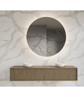 GLISS DESIGN Wastafelmeubel 180cm Ash Gray⎢Gliss Heronimus⎢2 softclose lades