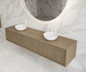 Wastafelmeubel 180cm Ash Gray⎢Gliss Heronimus⎢2 softclose lades