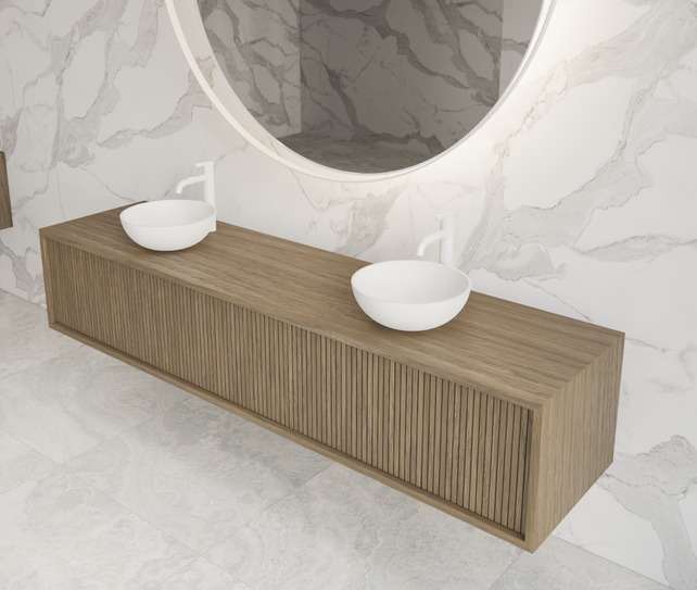 Wastafelmeubel 180cm Ash Gray⎢Gliss Heronimus⎢2 softclose lades