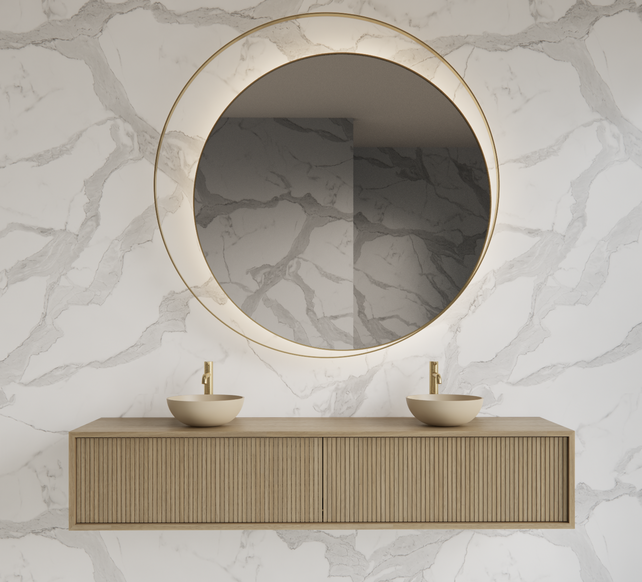 Wastafelmeubel 180cm Corn Silk⎢Gliss Heronimus⎢2 softclose lades