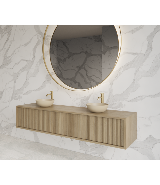 Wastafelmeubel 180cm Corn Silk⎢Gliss Heronimus⎢2 softclose lades