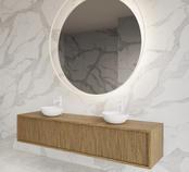 Wastafelmeubel 180cm Castle Brown⎢Gliss Heronimus⎢2 softclose lades