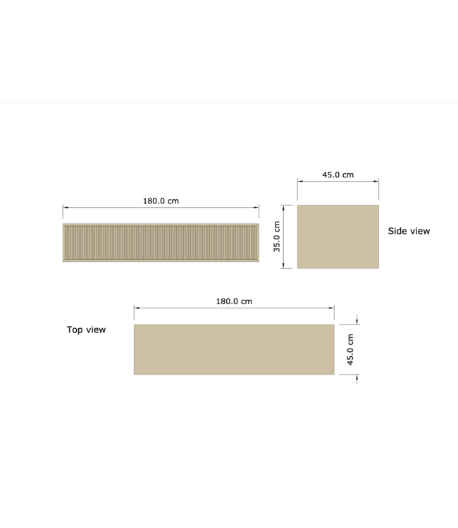 Wastafelmeubel 180cm Pure⎢Gliss Heronimus⎢2 softclose lades