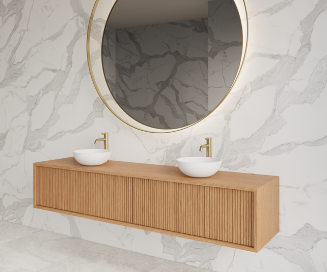 Wastafelmeubel 180cm Pure⎢Gliss Heronimus⎢2 softclose lades Wastafelmeubel 180cm Pure⎢Gliss Heronimus⎢2 softclose lades